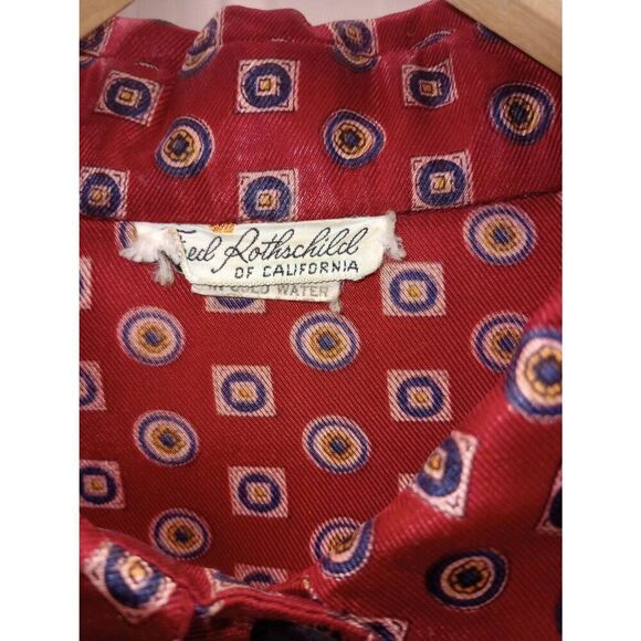 Vintage Fred Rothschild silky button down blouse, cropped size M - Picture 6 of 6
